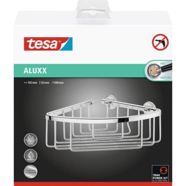 Tesa Aluxx Eckablagekorb einstöckig, Aluminium, 40200-00000-00